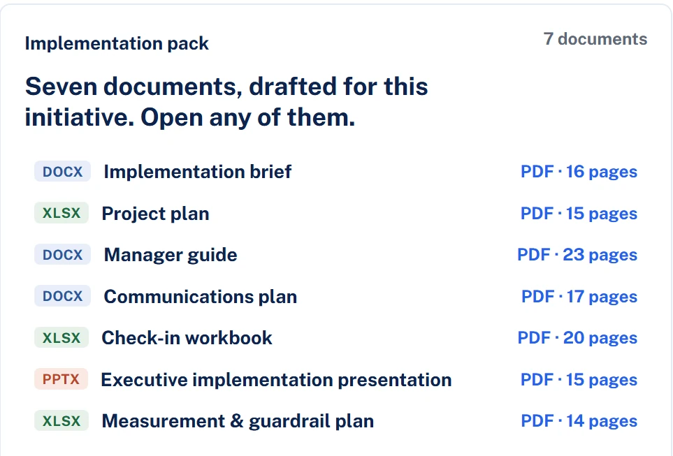 Ranx Act: the seven-document implementation pack for quarterly career-growth conversations.