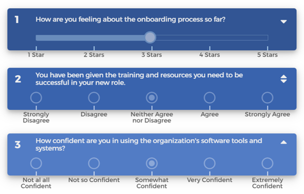 30-day Onboarding Survey measures how you're doing making your employees feel comfortable and ready to be part of the team.